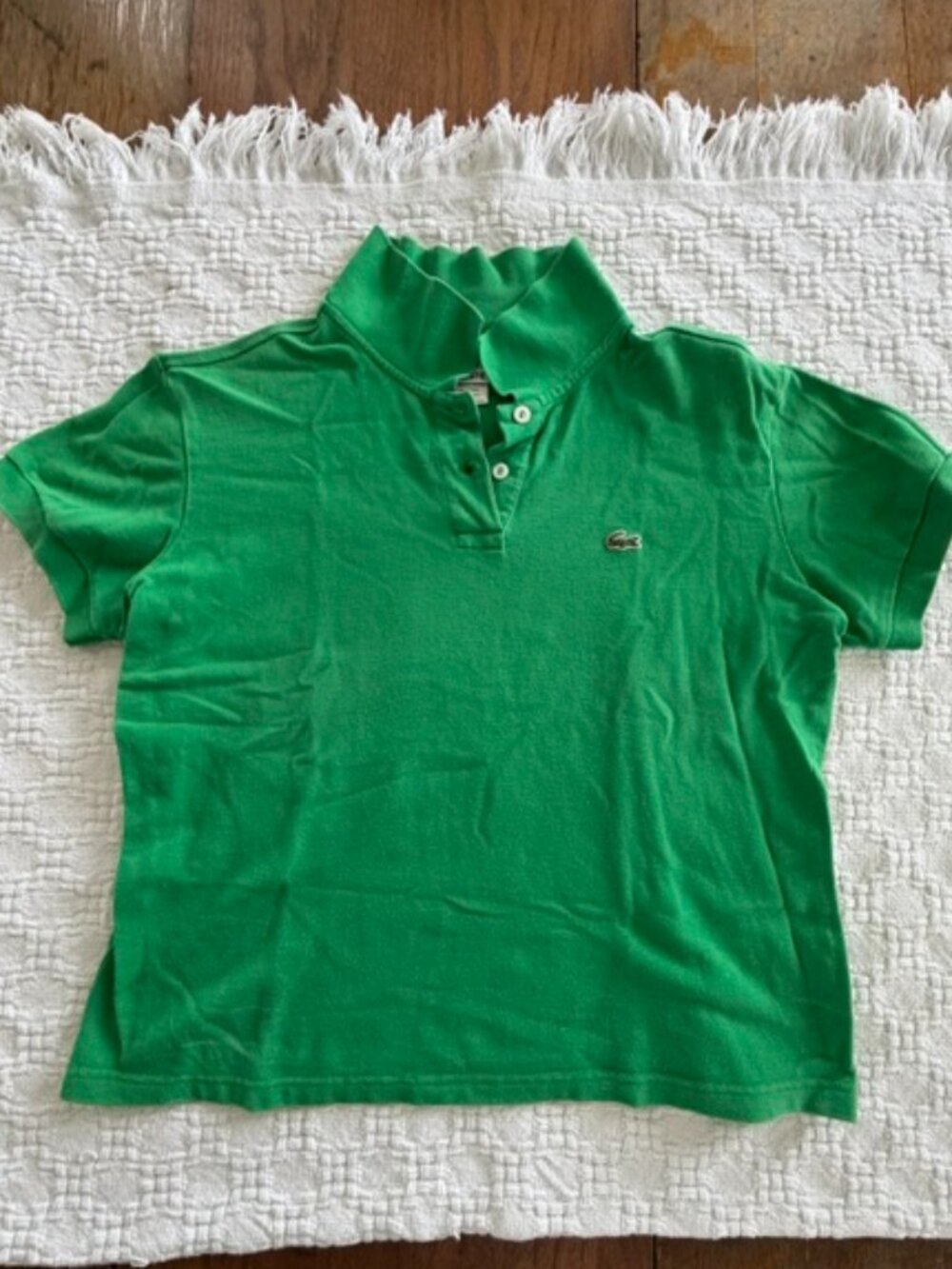 Kelly green Lacoste Polo / golf / tennis shirt size 40